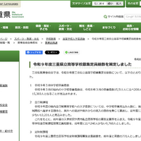【高校受験2027】三重県立高、全日制の募集240人減の9,760人