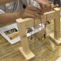 縄文時代のあんぎん編みと弥生時代の原始機に挑戦！（横浜美術大学）