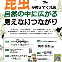 公開講演会「昆虫が教えてくれる 自然の中に広がる見えないつながり」