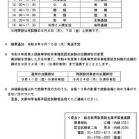 令和8年度第1回高等学校卒業程度認定試験の一部中止（沖縄県）について