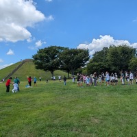 打ち上げ会場の永田公園