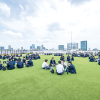 屋上庭園のようす
