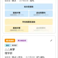 志望校一覧画面（イメージ）