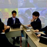 充実した学生生活であることを生徒たちの笑顔が物語っている