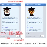 数学担当のマスコと、物理担当のカンタ