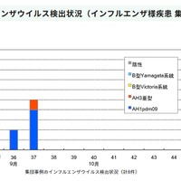インフルエンザウイルス検出状況（インフルエンザ様疾患 集団事例）