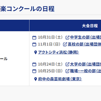 第74回全日本吹奏楽コンクールの日程