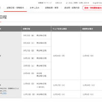 2026年度第2回検定 試験日程