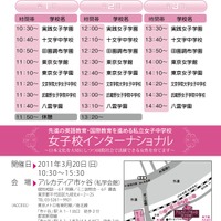 2011女子校インターナショナルミニ説明会