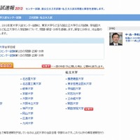 日本経済新聞社「大学入試速報2013」