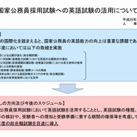 国家公務員採用試験への英語試験の活用について