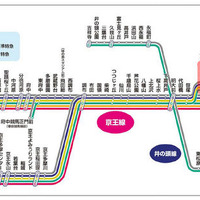 京王電鉄　路線図