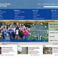 インディアナ州立大学のホームページ