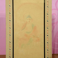 画家としても活躍する工藤静香ら4人がブッタを描いたチャリティーポストカード 片岡鶴太郎が描いた「ブッダ」