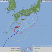 台風14号、明日夜に上陸のおそれ……関東でも強い雨に注意 気象庁台風情報（10月29日13時）