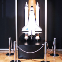 スペースシャトル「きぼう」の25分の1の模型