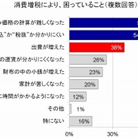 消費増税により、困っていること