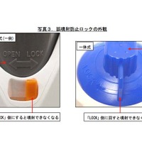 誤噴射防止ロックの外観