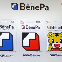 「BenePa」プリペイドカードの種類