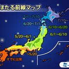 ほたるの見頃、東・西日本の広い範囲で5月下旬～6月中旬 画像