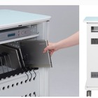 3モードで効率充電…ライオン事務器「タブレット充電収納保管庫」
