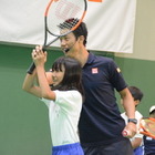 LIXIL 錦織チャレンジ、小学生とテニス交流 画像