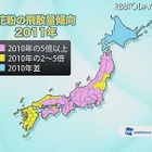 2011年の花粉量予想、昨季比東京8倍、関西10倍超も 画像