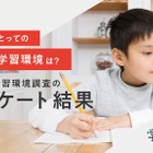 専用デスクで学習、小学生の53%が1日1時間以上勉強 画像