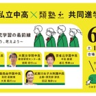 【中学受験】【高校受験】私立中高の先生と語る…保護者向け進学セミナー6/28