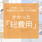 保護者300人に聞いた中学受験…かかった総費用は？