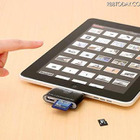 iPad/iPad 2に直接データ保存可能、USBポート付属カードリーダー